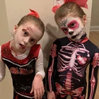 Костюм на Хэллоуин для женщин и детей, костюм со страшным дьяволом мертвецов и принтом скелета, комбинезон ведьмы, косплей, Хэллоуин для взрослых и детей, карнавальвечерние