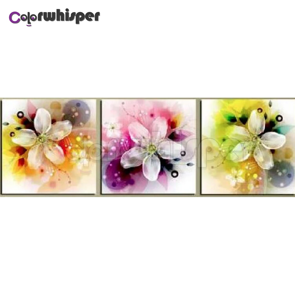 3 шт. Алмазная картина полностью квадратная/круглая дрель цветок 5D Daimond вышивка