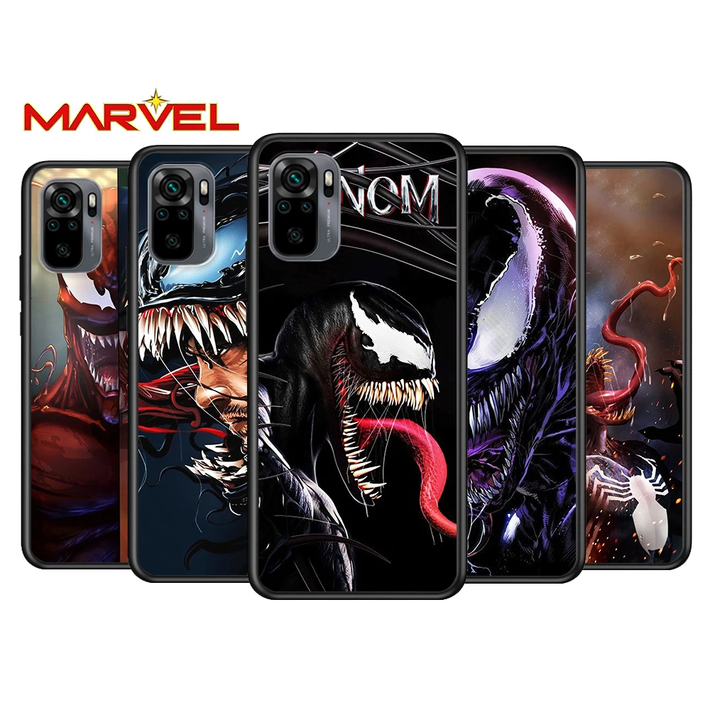 

Venom Marvel Hero for Xiaomi Redmi Note 10 10S 9 9T 9S 9Pro Max 8T 8Pro 8 7 6 5 Pro 5A 4X 4 Soft Black Phone Case