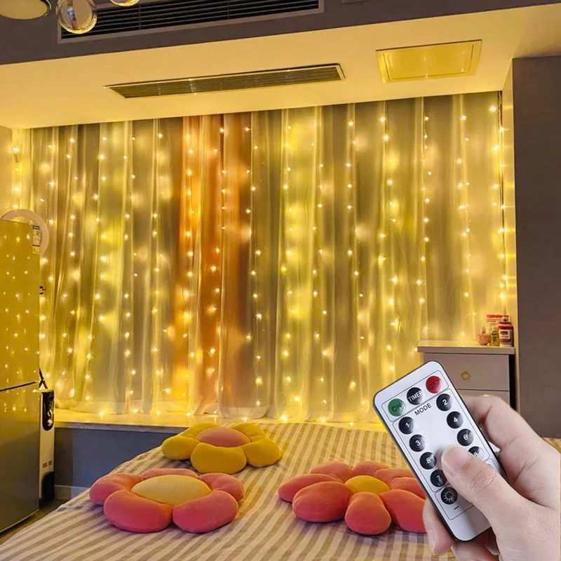 

3M LED Fairy String Lights Curtain Garland Christmas Decoration for Home New Year Lamp Holiday Decorative Christmas Lights Xmas