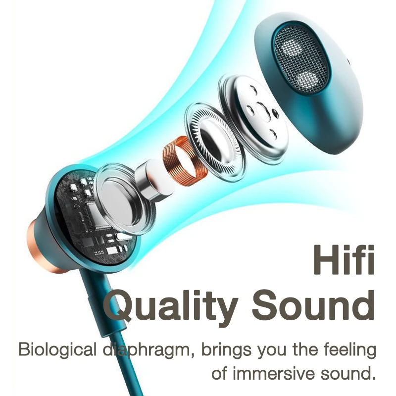 

EARDECO 100 Hour Bluetooth Headset Wireless Headphones Earphones 5.1 Neckband Earphone With Mic Bass Stereo Earbuds Sport Music