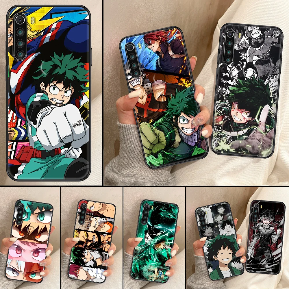 

Anime My Hero Academia Phone Case For Xiaomi Redmi Note 7 8 9 10 7A 8T 9A 9T 9S 10S Pro black trend prime tpu back art bumper