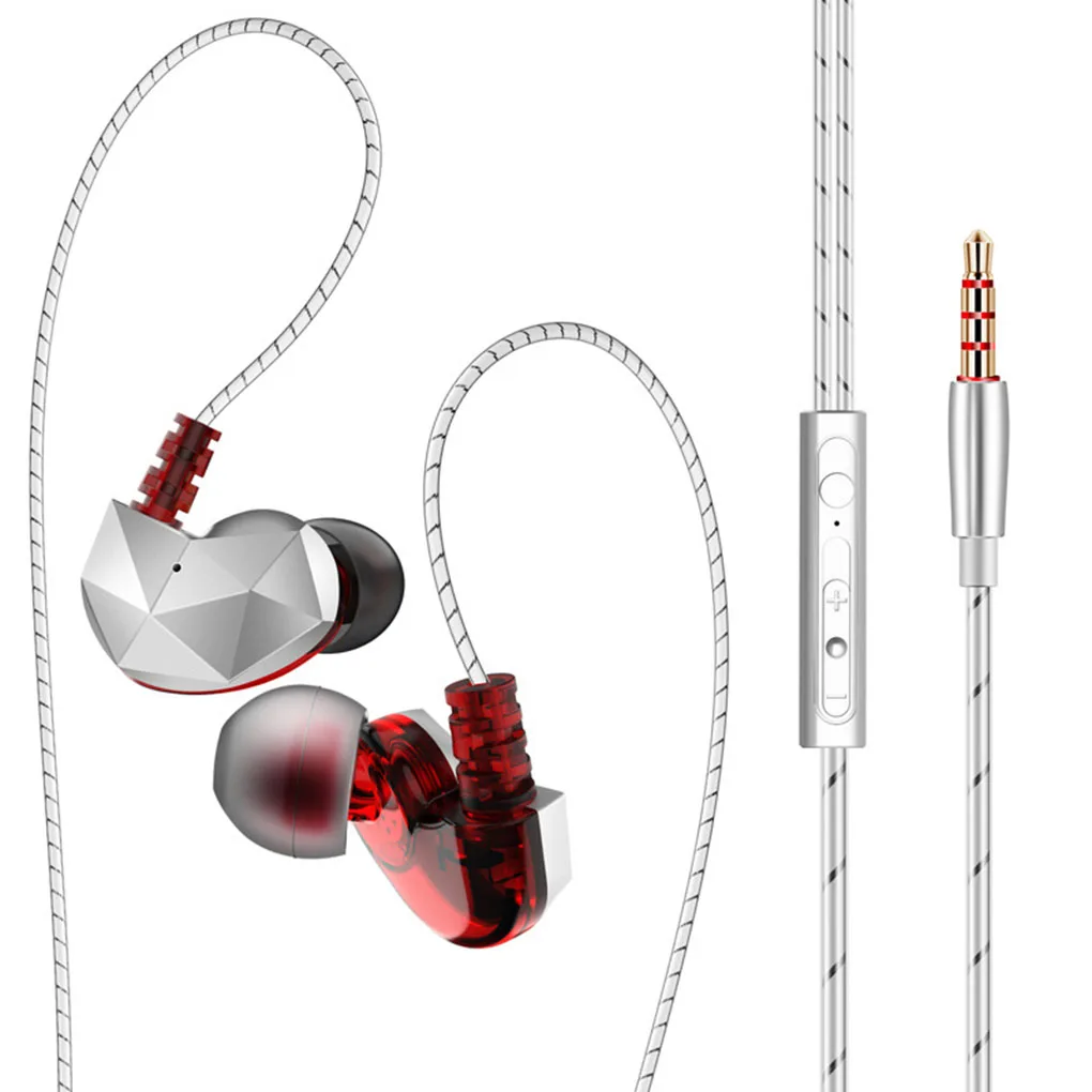 

Quality Wired In-Ear Earphones Button Control Stereo Sports Earphone Universal 3.5mm Noise Reduction HiFi Music Earbuds With Mic