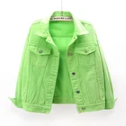 Куртка женская джинсовая короткая свободного покроя, модная верхняя одежда из денима в Корейском стиле, розовая, синяя, красная, фиолетовая, красная, на осень