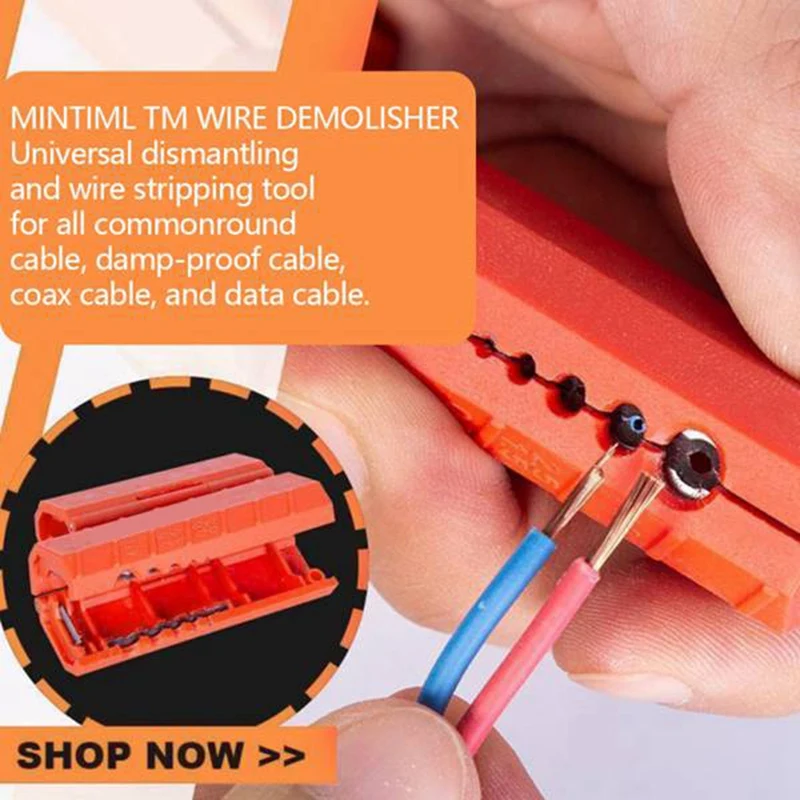

2Pcs Wire Demolisher Remover Electric Wire Stripper Pen Wire Cable Pen Cutter Rotary Coaxial Cutter Stripping Machine
