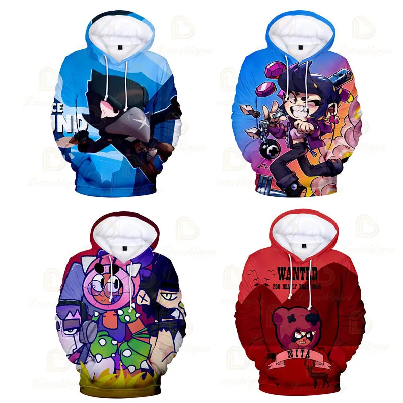 

3 To 14 Years Kids Boys Girls 3D MAX NITA Game Star Cartoon Heroes Hoodie Cartoon Shooting Hoodie Kids Birthday Gift