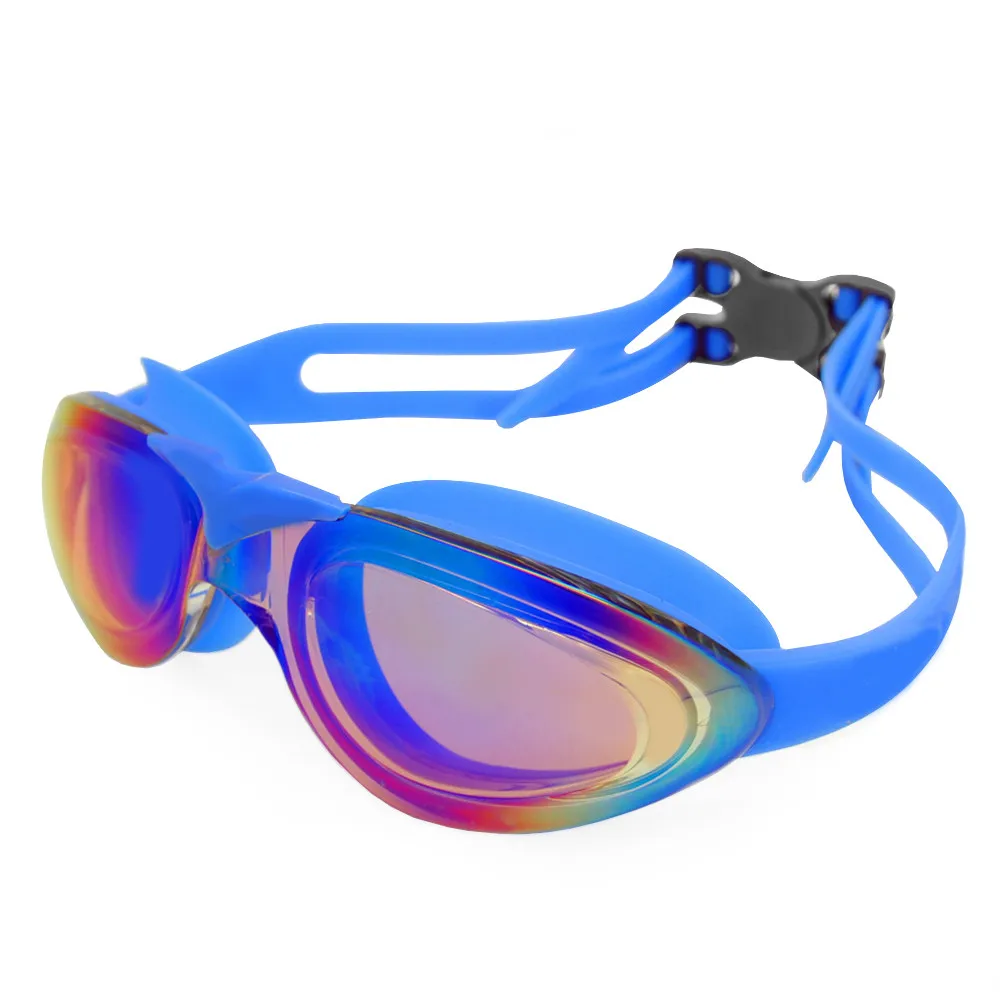 style 2 blue YFXcreate HD водонепроницаемые очки для плавания противотуманные очки и анти-УФ Взрослые плавательные очки в большой оправе 200-1004 - Цвет: style 2 blue