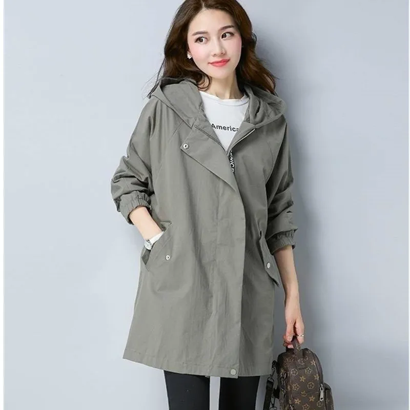 Женский плащ размера плюс весна осень 2020 новый корейский Свободный пуловер