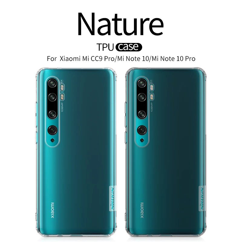 For Xiaomi CC9 Pro Case NILLKIN Nature TPU Transparent Clear Soft Back Cover Note 10 Protector Phone Capinhas | Мобильные телефоны