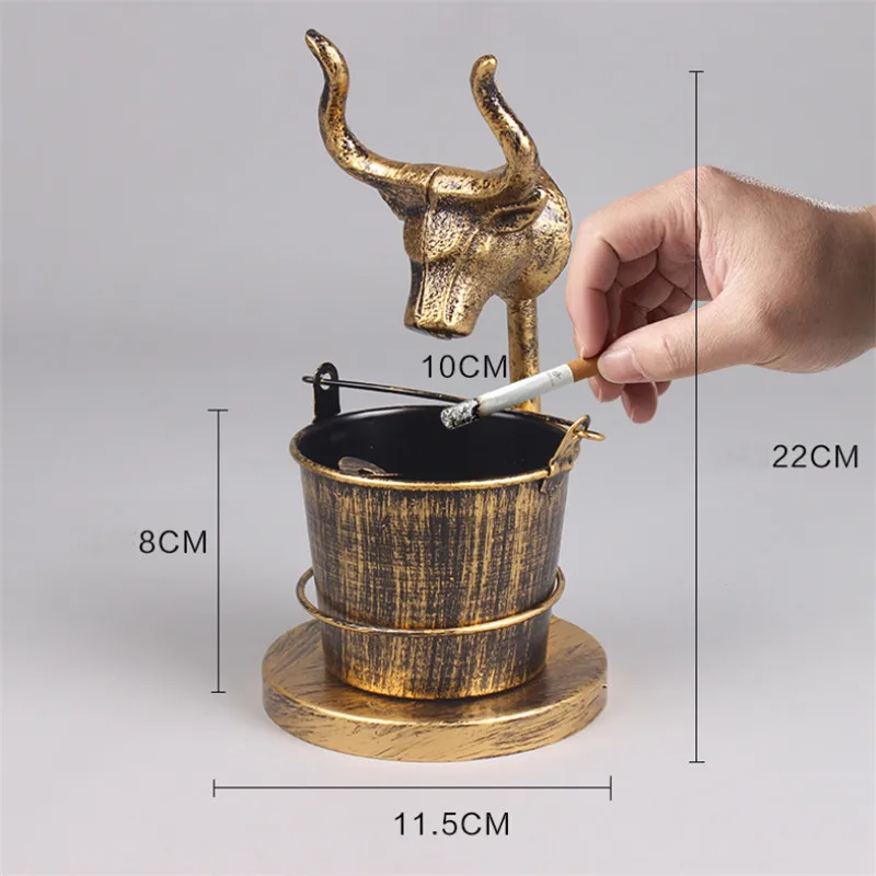 Европа креативная ретро железная пепельница ручной работы вертикальная в форме