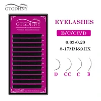 gtgdhny all size russian volume eyelash extension false individual eyelashes hand made faux mink eyelashes for extensions