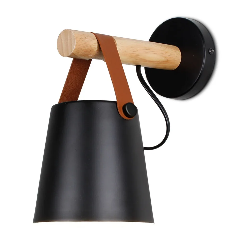 

Светодиодный настенный светильник, простой деревянный настенный светильник, прикроватный светильник, ночник, современный нордический аба...