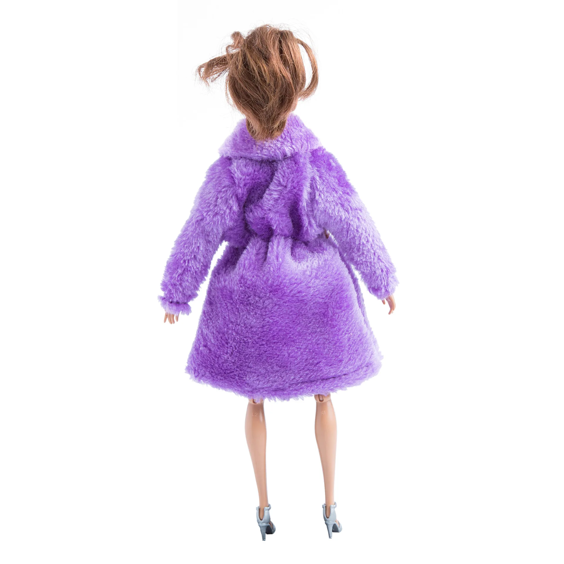 

Newest Doll Purple Wool Coat Aristocratic Fashion Dress Noble Coat For Barbie Doll Accessories Child Girl Gift