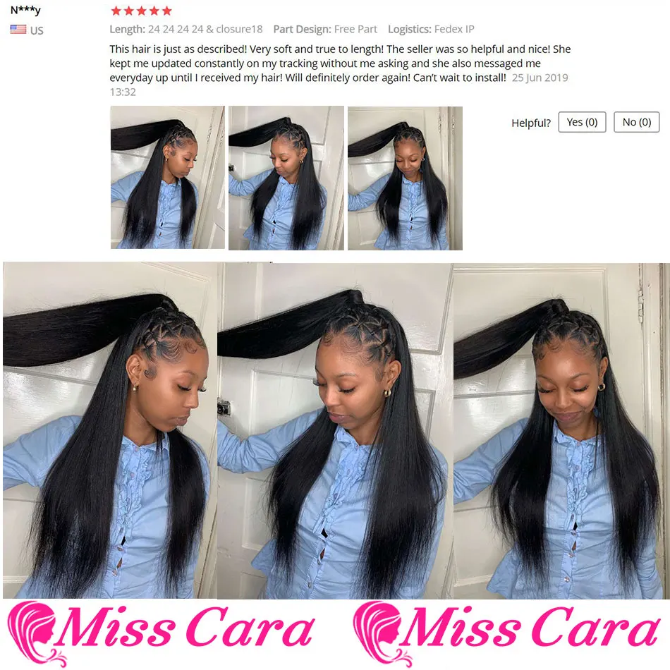 Miss Cara волосы бразильские прямые волосы плетение 13x4 уха до уха Кружева Фронтальная Закрытие часть Remy человеческие волосы