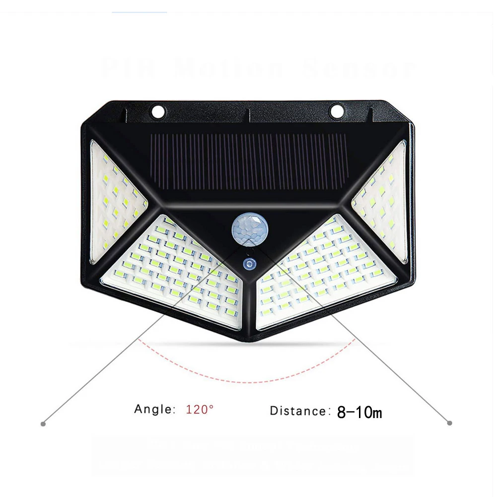 

Solar Lights Four Faces Outdoor Solar Sensor Light Waterproof Wide Angle Safety Wall Lights With Garden Decoration Street Light
