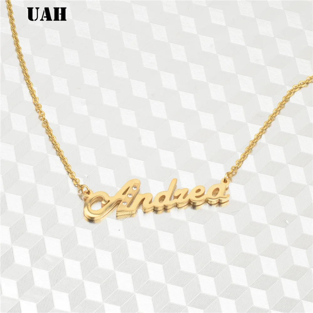 Грн Andrea имя или изготовленный на заказ ожерелье для женщин с буквенным принтом