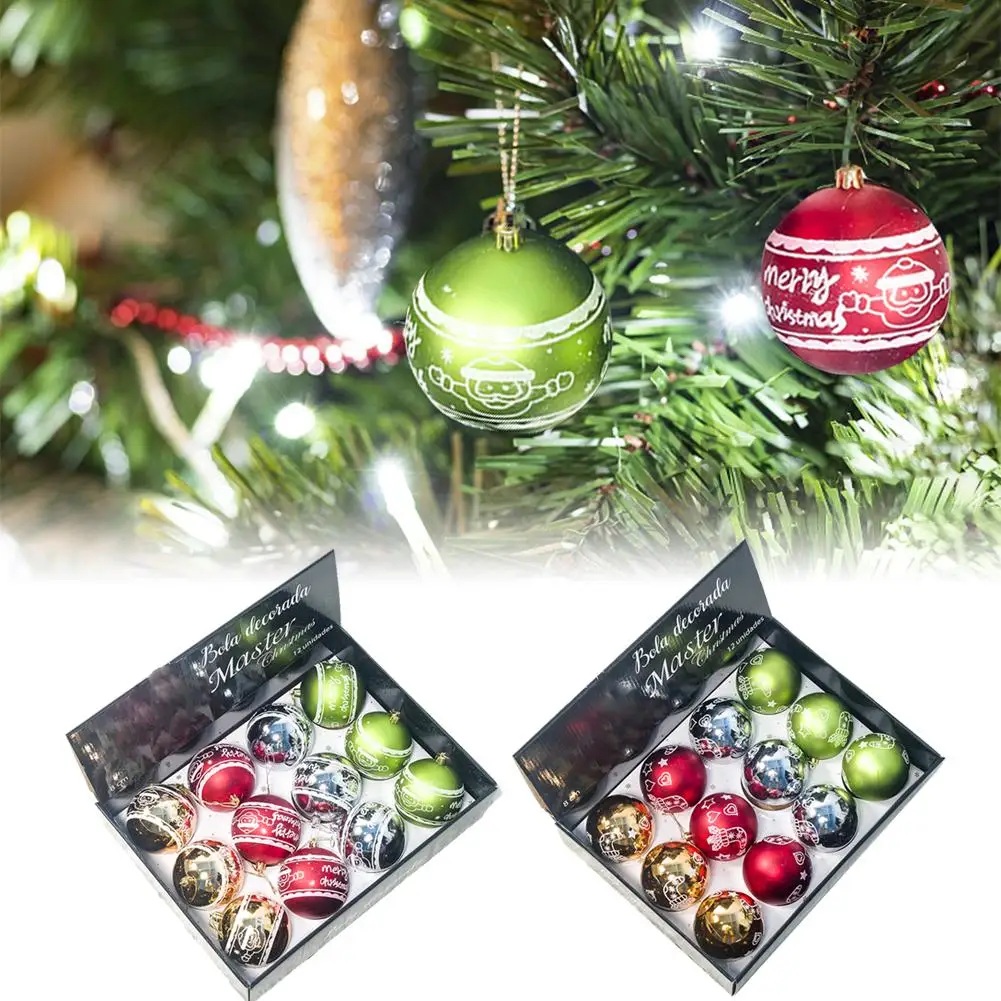 Рождественские шары украшения для рождественской елки небьющиеся большой
