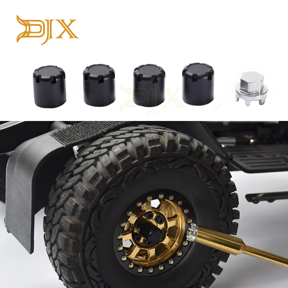 DJX 4 шт. металлический колпачок для обода колеса гайка M4 1/10 RC Crawler Traxxas HSP Redcat Tamiya Axial