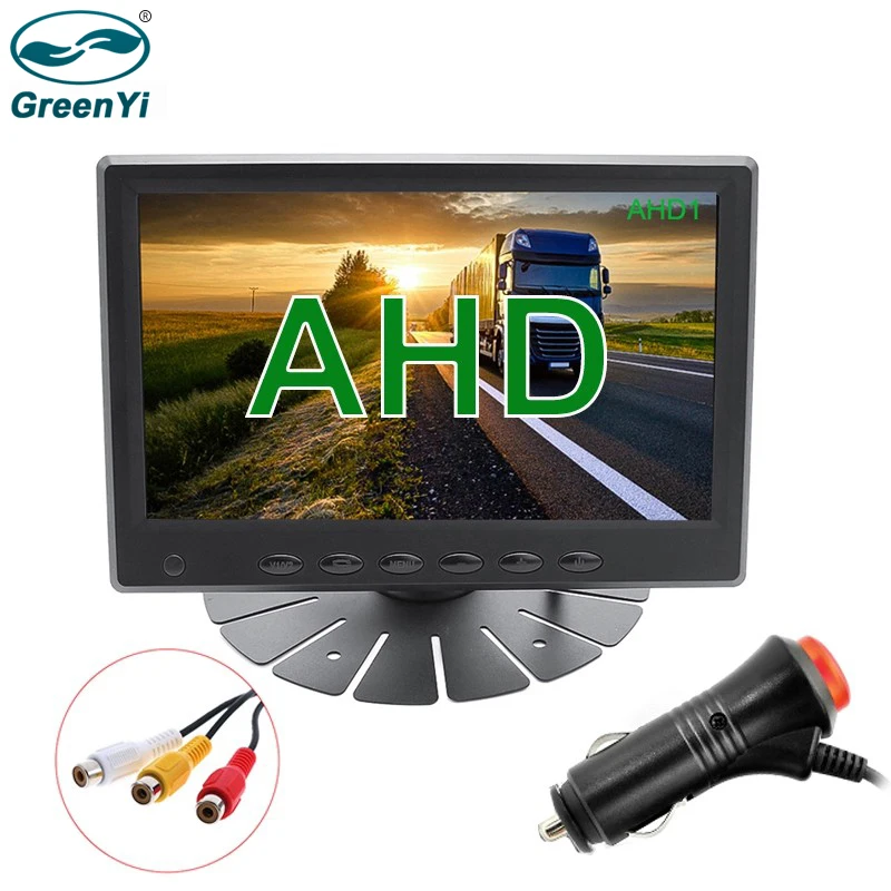 GreenYi 7 дюймов HD AHD 1024x600P IPS Экран аналоговая камера высокого разрешения монитора