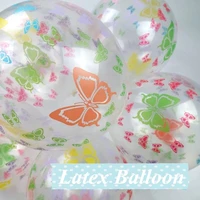 10pcs fluorescence butterfly flower latex balloons kids inflatable toys gift wedding decorations happy birthday party supplies