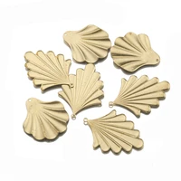 10pcslot pure raw brass folded ginkgo biloba charms christmas tree leaf pendants for diy women earrings necklace jewelry making