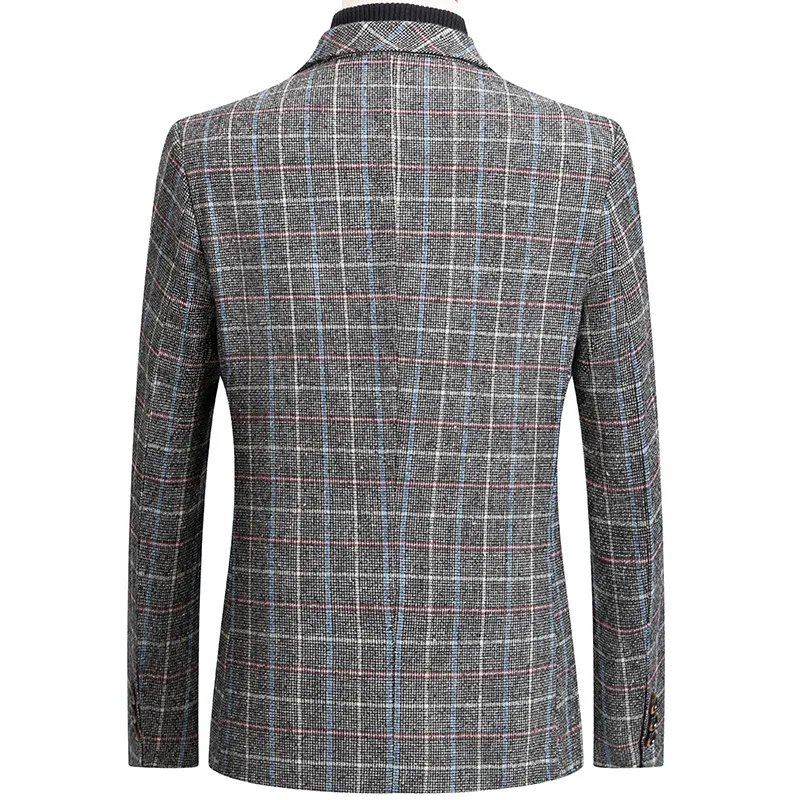 2020 Пальто Блейзер Смарт повседневные костюмы модные весенние клетчатые