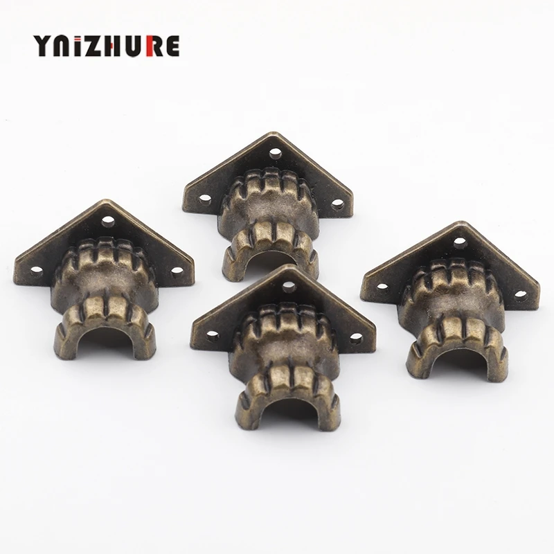 12 шт. античная латунная деревянная шкатулка для украшений ножек YNIZHURE