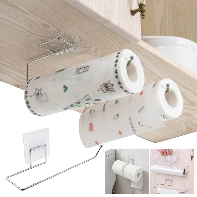 Кухонный держатель для туалетной бумаги салфеток подвесной в ванную комнату