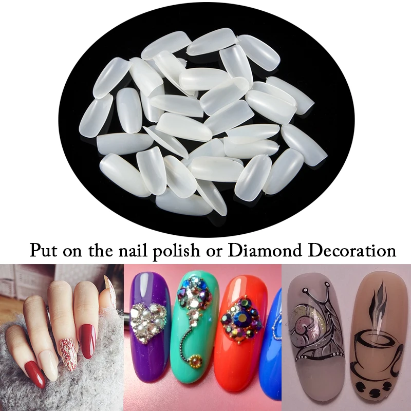 Накладные акриловые ногти Овальный светильник 500 шт.|nail tips|oval nail tipsnail art tips |