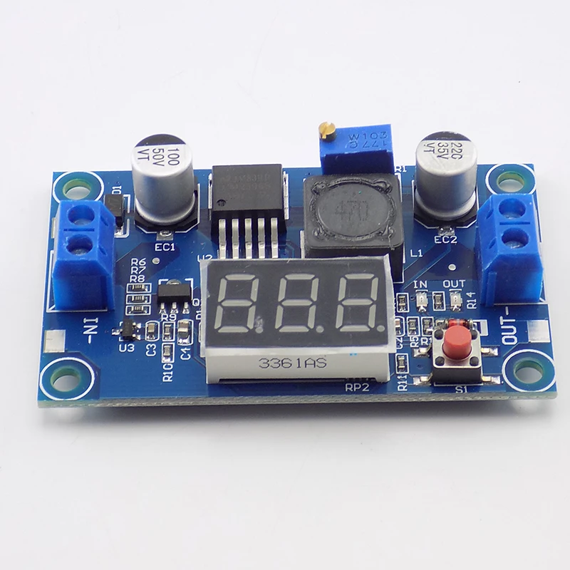 

LM2596 DC Power Supply Adjustable 4.0~40 to 1.25-37V With LED Voltmeter 2A Voltage Regulator Step-down Power Converter Module U2