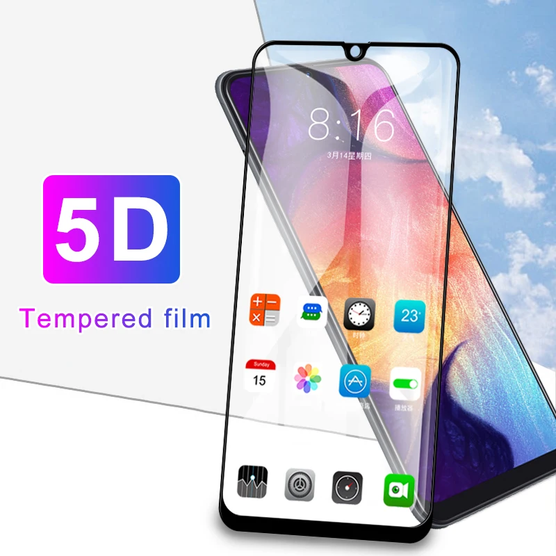 Экран протектор для samsung Galaxy A9 A7 2018 A3 A5 2017 5D закаленная защита от ударов при