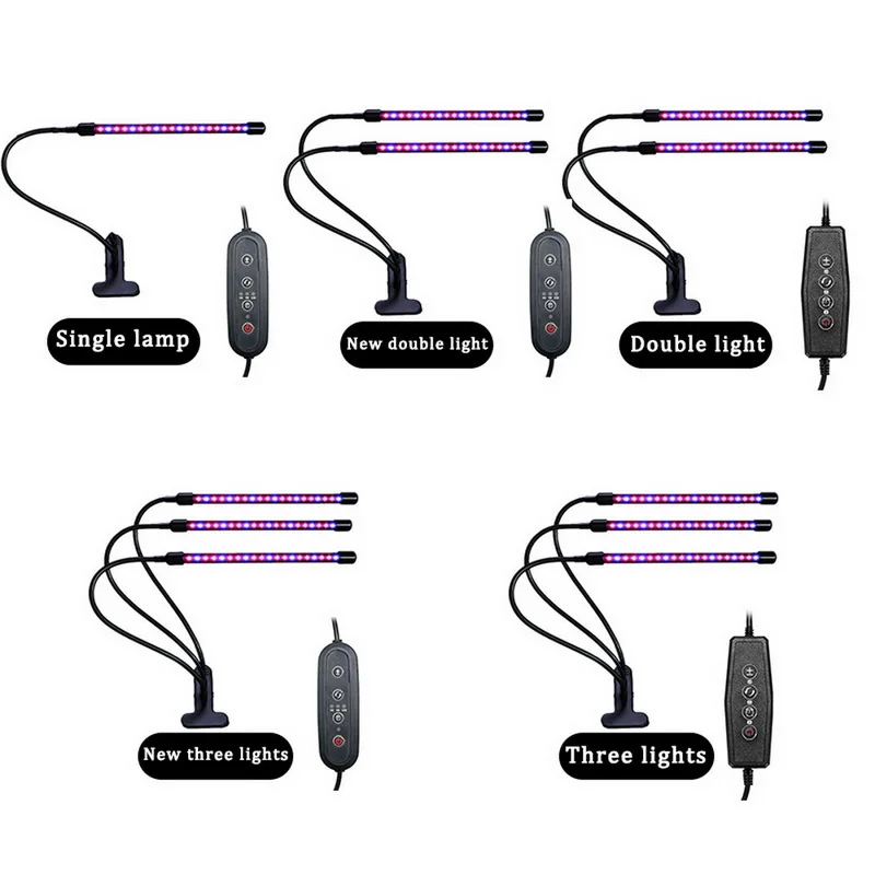 Новинка полный спектр фитоампы USB LED светать 9 Вт 20 27 Настольный зажим фитолампы