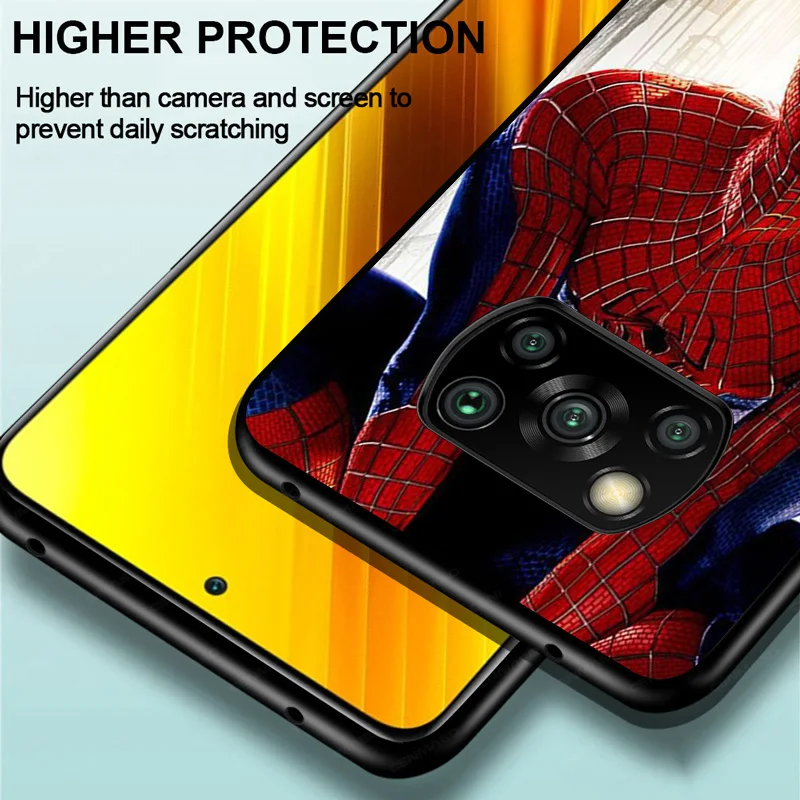 

Marvel Avengers Super Hero Spider-Man For Xiaomi Poco C3 M3 M2 X3 NFC X2 F3 F2 F1 Mi A3 A2 Lite Pro Soft TPU Silicone Phone Case