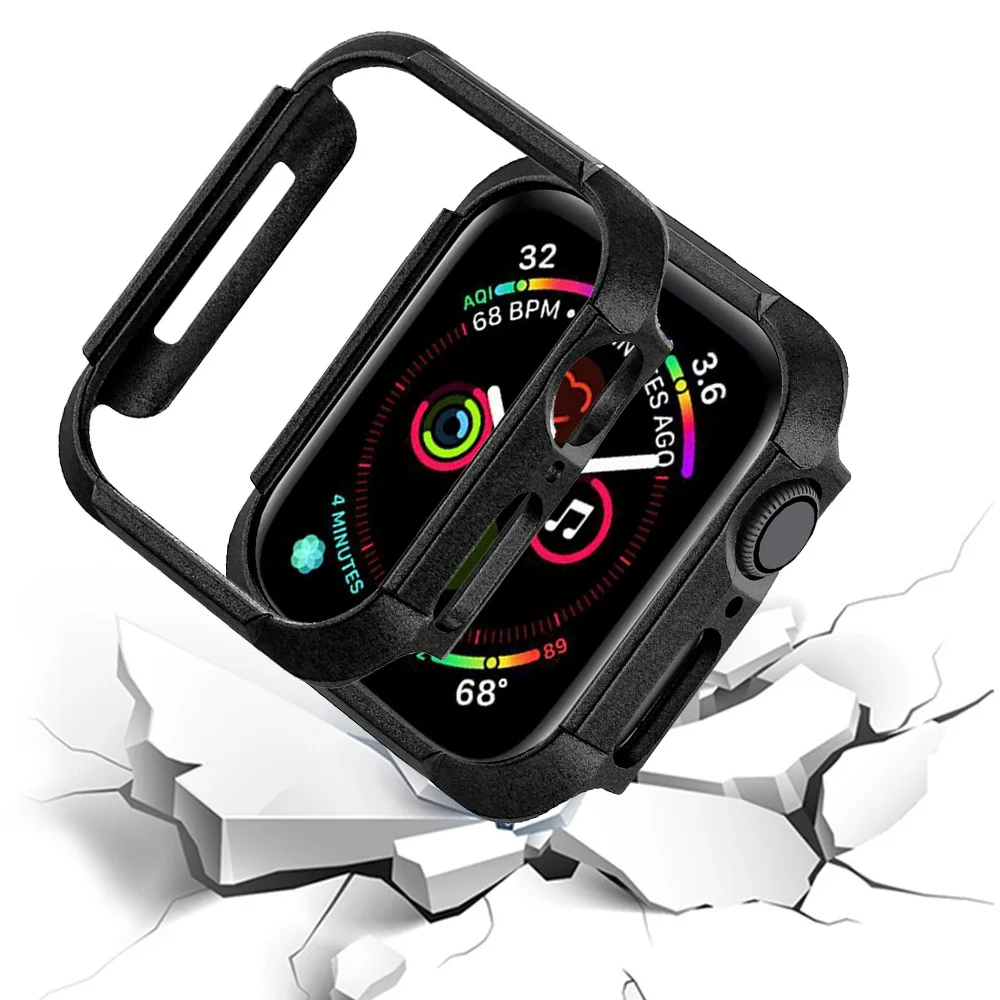 

44 мм 40 мм поликарбонатные Чехлы для часов iWatch серии 6 5 4 защитная рамка бампер чехол для Apple Watch 44 мм 40 мм аксессуары оболочка
