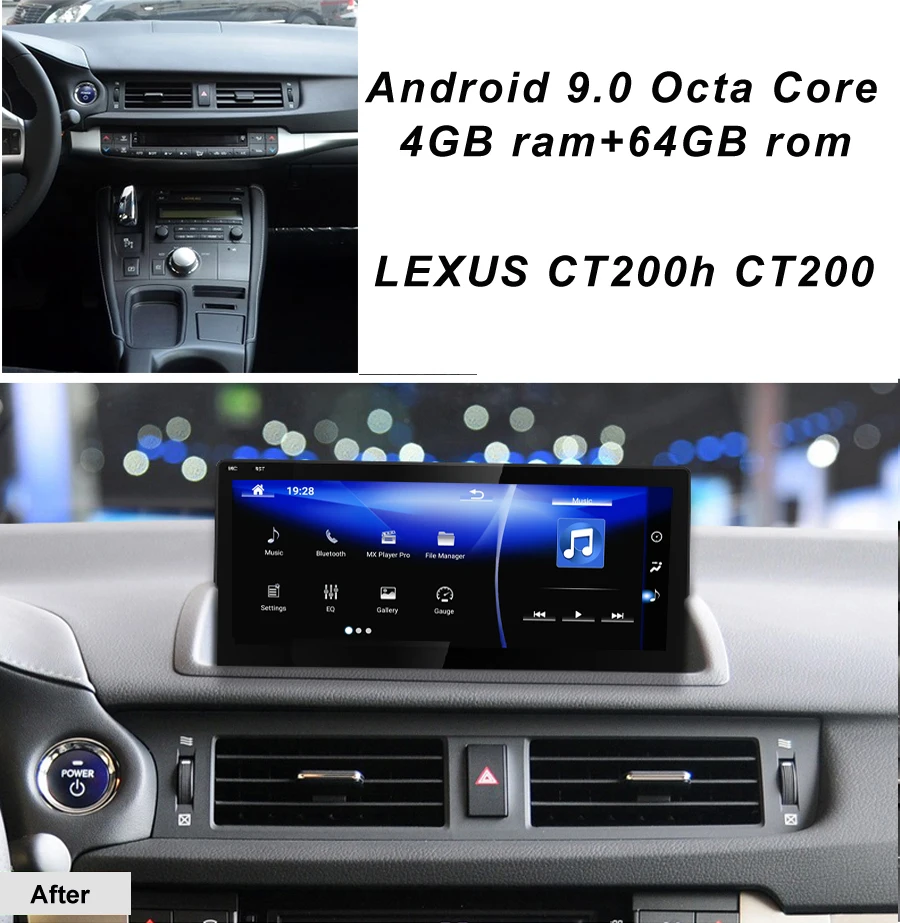 Автомобильная магнитола с сенсорным IPS экраном 10 2 дюйма для LEXUS ES200 ES260 2011 2019 Android 9 0