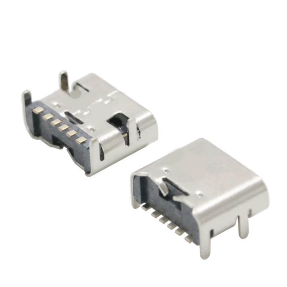 Прочный 10 штук в наборе USB 3 1 Тип C Технические характеристики 6Pin женский разъем SMT
