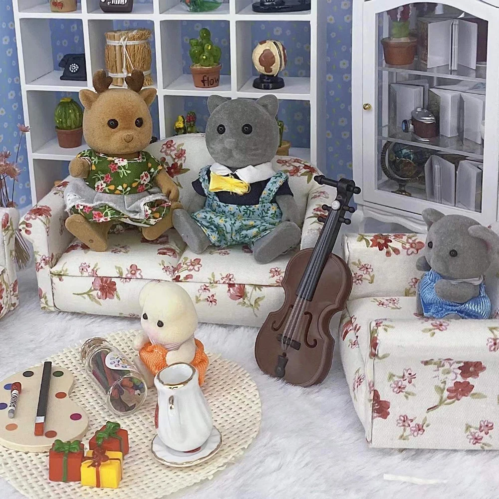 

1:12 Scale Miniature Doll House Sofa Or Pillows Living Room For Simulation Dollhouse Furniture Accessories Model Decoration Toys