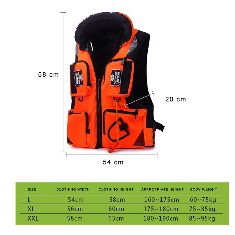 

Adult Fishing Life Vest Outdoor Water Sports Safety Life Jacket For Swimming Boat Drifting Survival Swimwear Colete Salva-Vidas
