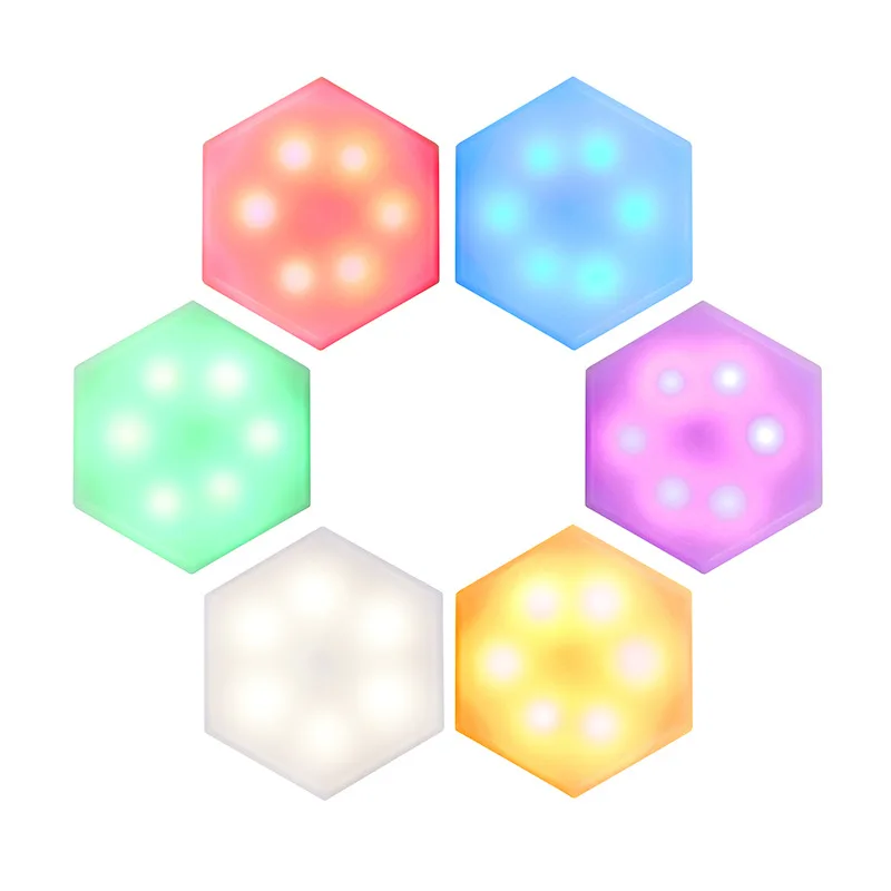 

New Explosive DIY Battery Cabinet Wall Lamp Creative Novelty Product Infrared Remote Control Night Light6pcs
