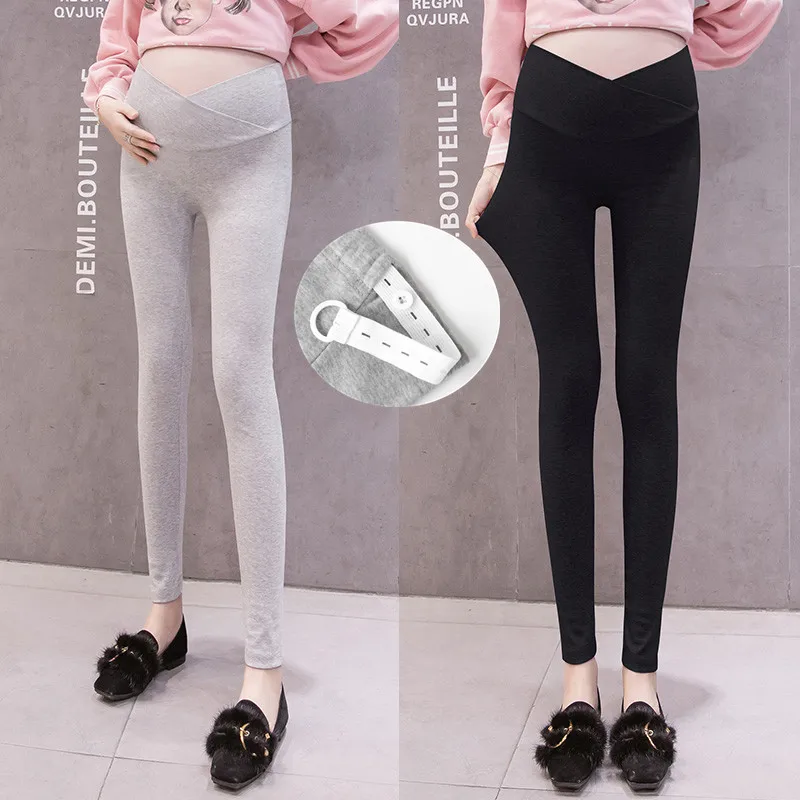 

2021 Pregnant Women's Low Waist Leggings In Spring and Autumn