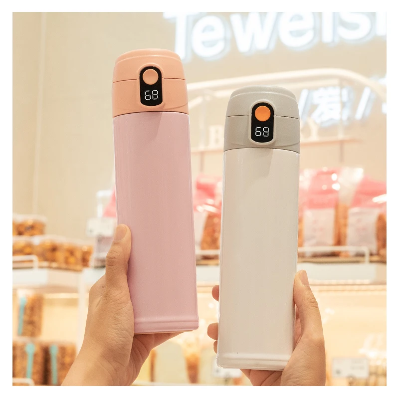 

350/480ML Portable Intelligent Thermos Bottle 360 Degree Leak Proof Water Cup Student Water Bottle Food Grade Hot Kettle