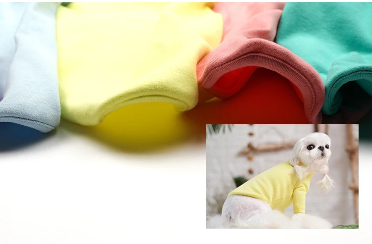 Фрукты Макарон много цветов S-xxl Размеры собака нижняя рубашка чистая хлопчатобумажная одежда для домашних питомцев для осень и зима маленькая собака щенков