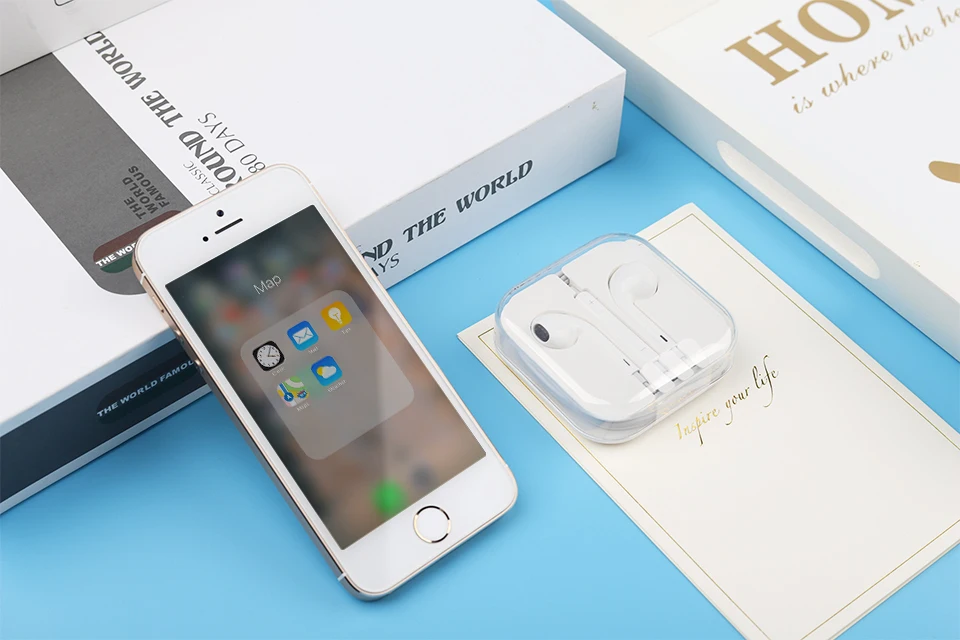 Apple iPhone 5S IOS 4G LTE разблокированный мобильный 4,0 ''16 Гб/32 ГБ/64 Гб rom WiFi gps 8MP Touch ID отпечаток пальца используемый смартфон
