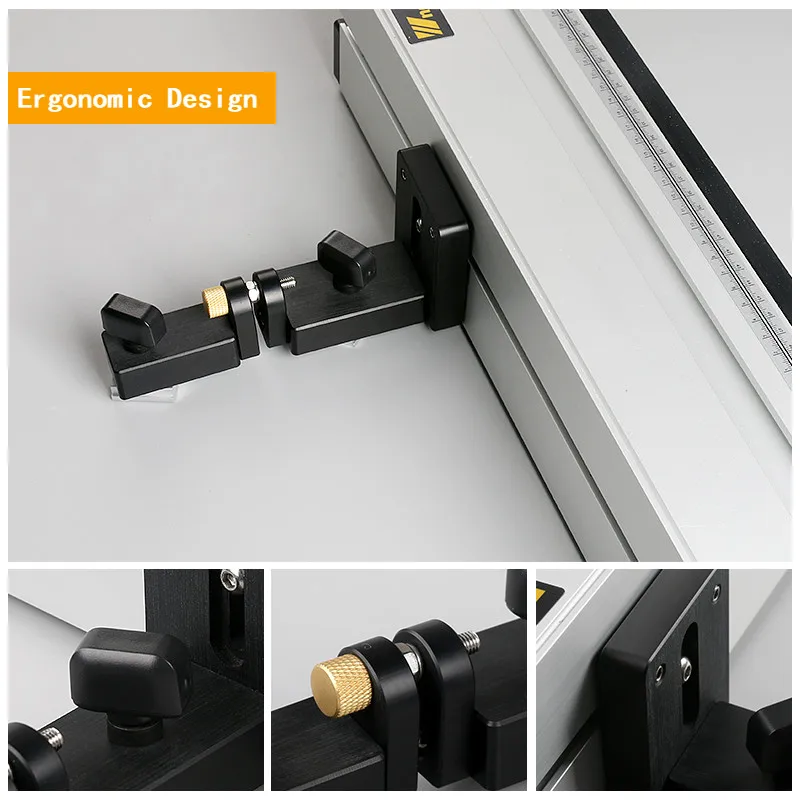

Woodworking Aluminium Profile Fence Table Saw Fence and T Track Slot Sliding Brackets Track Stopper Miter Gauge Fence Connector