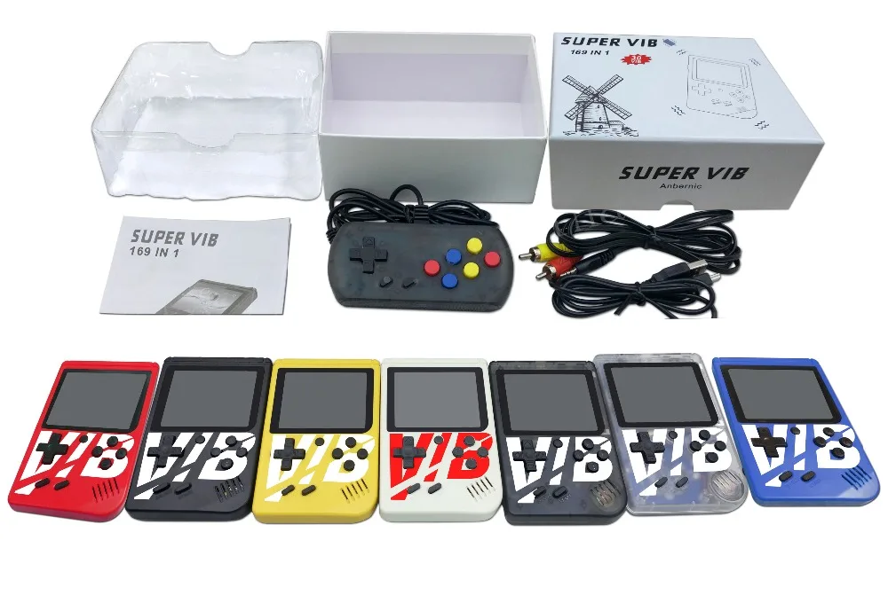 New Super VIB Vibration Games Retro Video game handheld game console Built-in 8 Bit 30 VIB game Mini consola portatil gift