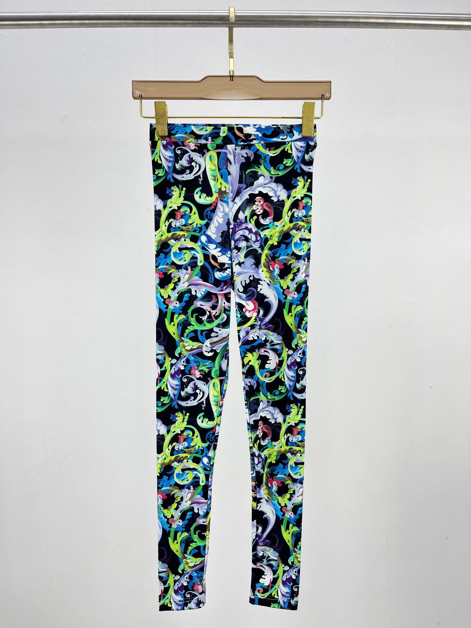 

2021 Trendy Brand Luxury Design Casual Fashion Classic Cotton Print Fashion Slim Leggings Women