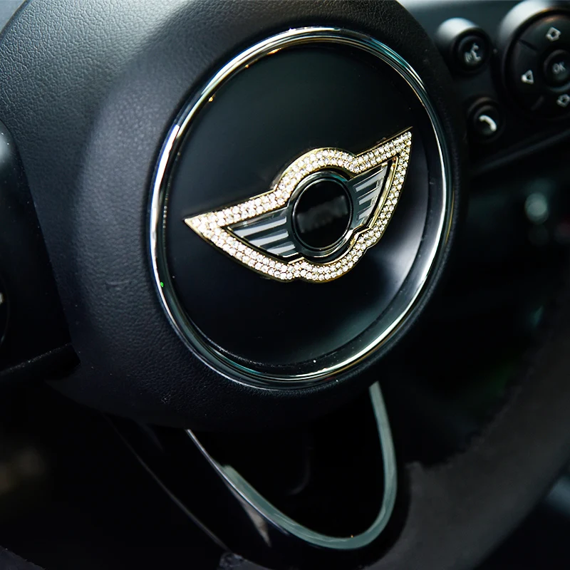 3D наклейка стразы на Руль украшение для BMW MINI Cooper S JCW F54 F55 F56 F57 автомобильные