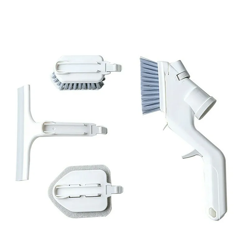 

4-in-1 Versatile Spray Cleaning Brush kit cleaning brush with removable brush sponge sponge dispenser dishwashing brush set