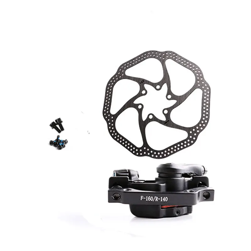 Rear Cliper Rotor Общий набор дисковых тормозов для горного велосипеда, механический тормоз, тяговый дисковый тормоз, передний суппорт, задний суппорт 160 мм, набор кабелей - Цвет: Rear Cliper Rotor