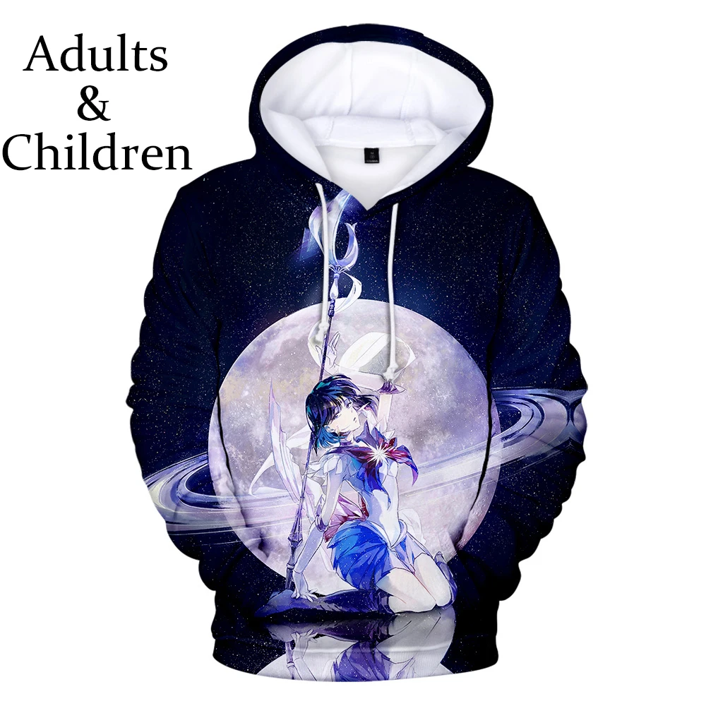 

Hot sale 3D Sailor Moon Print Hoodies Men Women casual Autumn Winter Hip Hop Kids Sweatshirts leisure Boys Girls Cartoon Hoodie